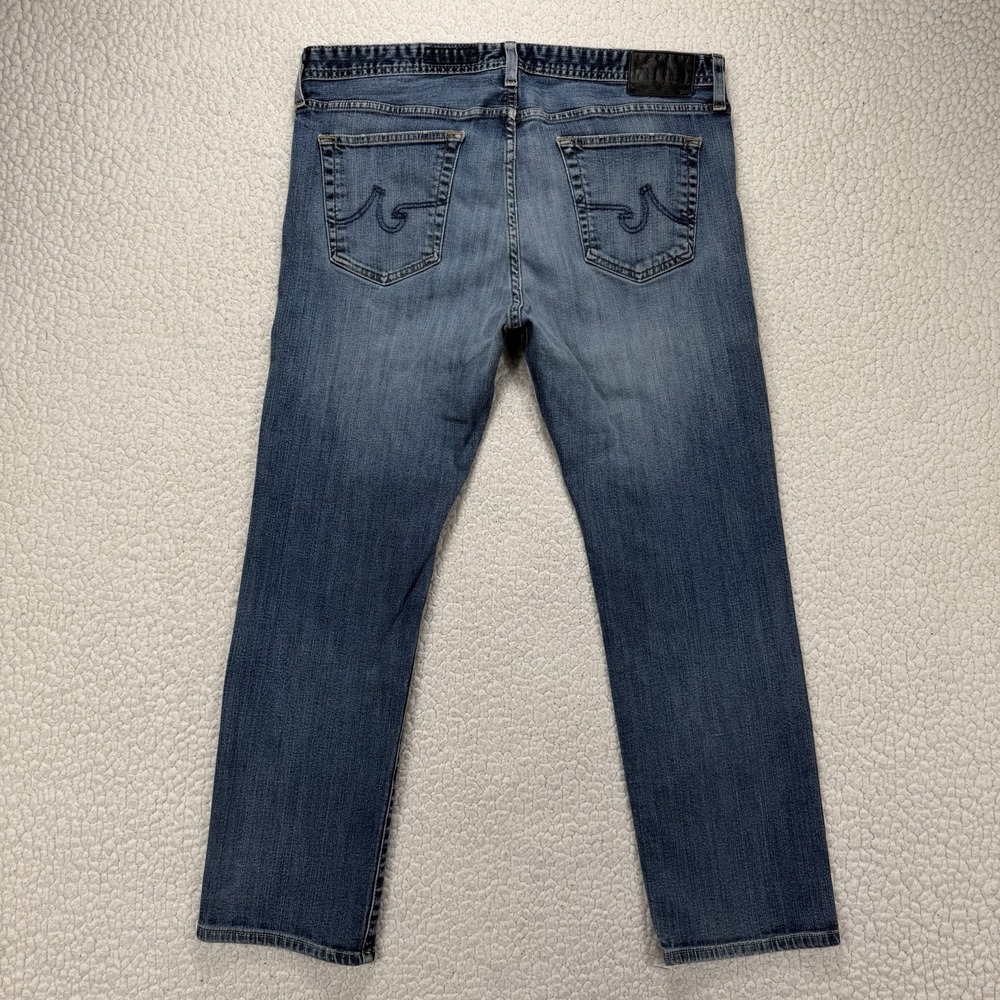 AG Matchbox Slim Straight Jeans Men's 38x29 Blue Casual Denim Streetwear Grunge - Picture 3 of 11